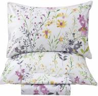 🌸 romantic garden floral queen size bed sheet set in queen's house logo