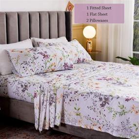 img 3 attached to 🌸 Romantic Garden Floral Queen Size Bed Sheet Set in Queen's House