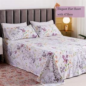 img 1 attached to 🌸 Romantic Garden Floral Queen Size Bed Sheet Set in Queen's House