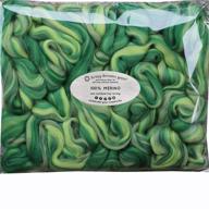 🍀 vibrant combed top roving: premium super soft merino wool fiber for hand spinning, needle felting, wet felting, soap making, dryer balls - luck of the irish logo