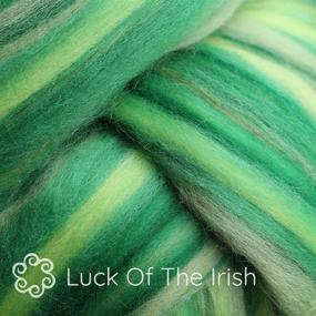 img 3 attached to 🍀 Vibrant Combed Top Roving: Premium Super Soft Merino Wool Fiber for Hand Spinning, Needle Felting, Wet Felting, Soap Making, Dryer Balls - Luck of The Irish