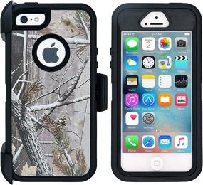 img 2 attached to 📱 AlphaCell Cover: iPhone 5/5S/SE (2016) 2-in-1 Holster Case with Screen Protector - Military Grade Protection, Belt Clip & Shock-Proof Design