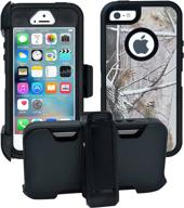 📱 alphacell cover: iphone 5/5s/se (2016) 2-in-1 holster case with screen protector - military grade protection, belt clip & shock-proof design logo