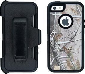 img 3 attached to 📱 AlphaCell Cover: iPhone 5/5S/SE (2016) 2-in-1 Holster Case with Screen Protector - Military Grade Protection, Belt Clip & Shock-Proof Design