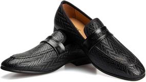 img 4 attached to MEIJIANA Classic Loafers Leather Wedding Men's Shoes and Loafers & Slip-Ons