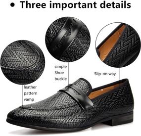 img 3 attached to MEIJIANA Classic Loafers Leather Wedding Men's Shoes and Loafers & Slip-Ons