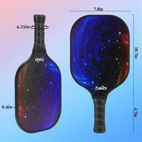 img 1 attached to Pickleball Rackets Paddles, USAPA Approved Set of 2 with Fiberglass Surface, Including 4 Balls and 1 Pickleball Bag Racquet - Ideal for Men and Women