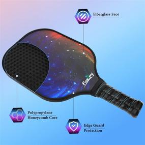 img 3 attached to Pickleball Rackets Paddles, USAPA Approved Set of 2 with Fiberglass Surface, Including 4 Balls and 1 Pickleball Bag Racquet - Ideal for Men and Women