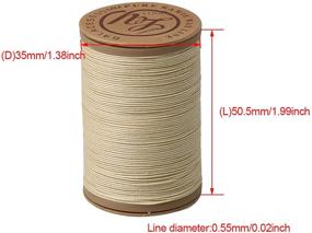 img 1 attached to 🧵 CNBTR 100m Beige Natural Linen Round Waxed Thread Cord - 0.55mm Diameter for DIY Handwork