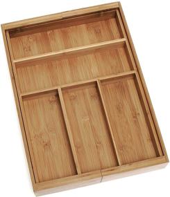 img 3 attached to 🗄️ Bamboo Expandable Drawer Organizer by Lipper International - 23-Inch