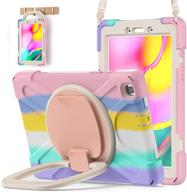 📱 batyue samsung galaxy tab a 8.0 case 2019: shockproof kids' cover with pencil holder, stand & shoulder strap (colourful pink) - sm-t290/sm-t295 logo