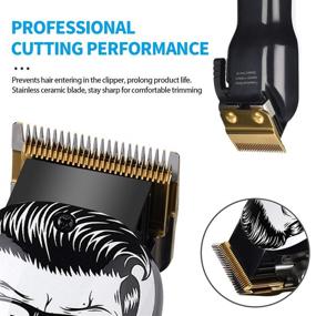 img 1 attached to Professional Cordless Hair Clippers for Men: Rechargeable Beard Trimmer Kit for Adults & Kids, Perfect Hair Cutting and Grooming Set