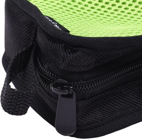 img 1 attached to 🔌 Green Portable Cable Organizer Bag for Laptop Mouse, Power Bank, USB, Adapter, Charger - Travel Case with Zipper and Mesh Pouch for Computer Accessories