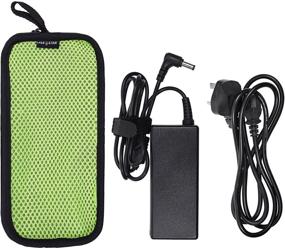 img 3 attached to 🔌 Green Portable Cable Organizer Bag for Laptop Mouse, Power Bank, USB, Adapter, Charger - Travel Case with Zipper and Mesh Pouch for Computer Accessories