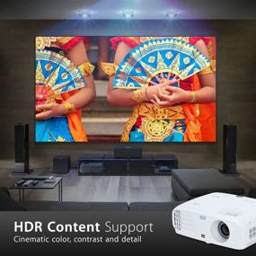 img 2 attached to 🎥 Immerse in Stunning 4K Quality: ViewSonic True 4K Projector with 3500 Lumens HDR Support and Dual HDMI for Home Theater Day and Night, Netflix Streaming with Dongle included (PX747-4K)