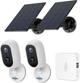 img 4 attached to 📷 Enhanced Security: Hiseeu 2K Wireless Cameras with Solar Power & PIR Human Detection, Rechargeable Batteries, Expandable 4-Channel NVR, Waterproof & Night Vision, Memory Preinstalled
