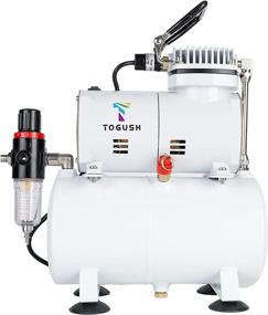 img 3 attached to 🔧 Efficient T TOGUSH Air Compressor Kit: Dual Airbrushes, Cleaning & Painting Tools Bundle