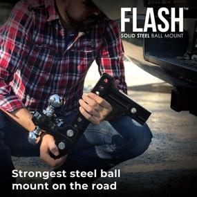 img 1 attached to 🔩 Быстрая шаровая площадка Fastway Flash - Регулируемая высота 10 дюймов, хвостовик 2,5 дюйма, хромированные шарики
