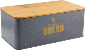 img 2 attached to 🍞 HausRoland Stainless Steel Bread Box: Stylish Kitchen Counter Storage Container for Loaves, Pastries, and Dry Food