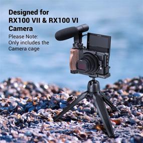 img 3 attached to 📷 SMALLRIG Vlog Camera Cage for Sony RX100 VI and RX100 VII Camera (Fits DSC-RX100 M6/M7) + Wooden Handle Grip for Vloggers and YouTubers – CCS2434