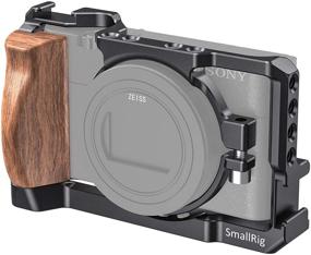 img 4 attached to 📷 SMALLRIG Vlog Camera Cage for Sony RX100 VI and RX100 VII Camera (Fits DSC-RX100 M6/M7) + Wooden Handle Grip for Vloggers and YouTubers – CCS2434