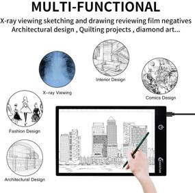 img 2 attached to A5 Светильный светодиодный стол - Световая панель для нанесения контуров, художников и рисования с регулируемой яркостью. В комплекте кабель зарядки Type-C. Идеально подходит для бриллиантовой живописи, удаления винила, нанесения контуров и рисования проектов.
