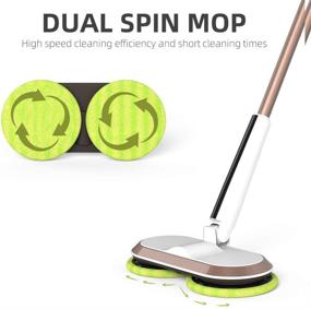 img 3 attached to GOBOT Cordless Electric Mop: Powerful 180° Automatic Rotary Cleaner with 2 Extra Accessories for Hard Wood, Tile, Vinyl, Marble and Laminate Floors