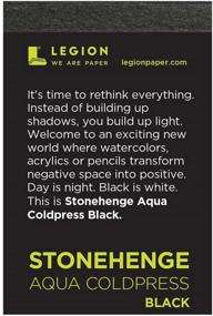 img 1 attached to Legion Stonehenge Aqua Mini Artist Pad: Black Coldpress Paper, 10 Sheets, 2.5x3.5 Inches (L21-SQC140BK23) - Perfect for Detailed Artwork