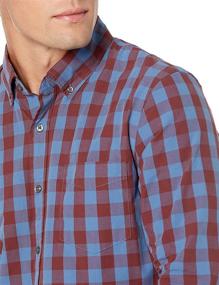 img 1 attached to Stylish Goodthreads Slim Fit Long Sleeve Gingham Poplin for Men - Trendy Men's Clothing Choice