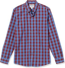 img 4 attached to Stylish Goodthreads Slim Fit Long Sleeve Gingham Poplin for Men - Trendy Men's Clothing Choice