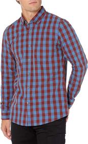 img 3 attached to Stylish Goodthreads Slim Fit Long Sleeve Gingham Poplin for Men - Trendy Men's Clothing Choice