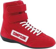 🏎️ simpson racing 28850rd hightop red size 8.5 sfi approved driving shoes logo