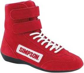 img 1 attached to 🏎️ Гоночные ботинки Simpson Racing 28850RD красного цвета на высокой подошве, размер 8.5, утверждены SFI