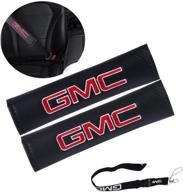 🚗 premium carbon fiber seat belt shoulder pads with gmc logo (2 pack) + detachable lanyard logo