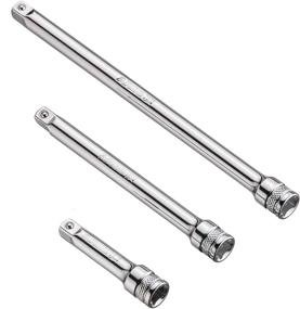 img 4 attached to Ares 70243 - 3-Piece 1/4-Inch Socket Extension Set - Includes 2-Inch, 4-Inch & 6-Inch Extensions - Premium Chrome Vanadium Steel with Mirror Finish