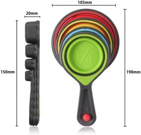 img 3 attached to 🥄 Convenient and Space-Saving: Collapsible Measuring Cups and Spoons - 8 Piece Set of Portable Food Grade Silicone Kitchen Measuring Tools