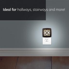 img 1 attached to 🌙 GE Oil Rubbed Bronze Diamond LED Night Light - Plug-in Dusk to Dawn UL-Listed Decor for Bedroom, Nursery, Bathroom, Kitchen, Hallway - 25436