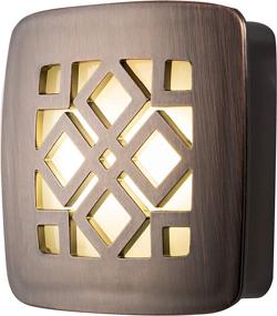 img 4 attached to 🌙 GE Oil Rubbed Bronze Diamond LED Night Light - Plug-in Dusk to Dawn UL-Listed Decor for Bedroom, Nursery, Bathroom, Kitchen, Hallway - 25436