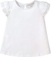 👚 hope &amp; henry girls' knit top with delicate flutter sleeves logo