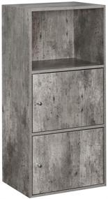 img 4 attached to Xtra Storage 2 Door Cabinet by Convenience Concepts - Faux Birch Finish