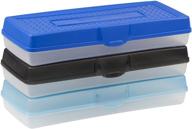 storex stretch pencil box - 5.6x13.4x2.52 inches 🖍️ - assorted colors - varying color assortment (case of 12) logo