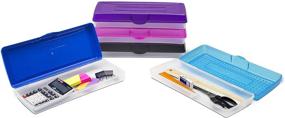 img 2 attached to Storex Stretch Pencil Box - 5.6x13.4x2.52 Inches 🖍️ - Assorted Colors - Varying Color Assortment (Case of 12)