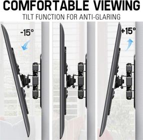 img 2 attached to 📺 Mounting Dream Full Motion TV Wall Mount: Articulating Arm for 17-39 Inch TVs, VESA 200x200mm, 33 lbs Capacity, Simple Installation - Fits Single Wood Stud