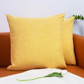 img 4 attached to Yellow Pillow Decorative Outdoor Pillowcases