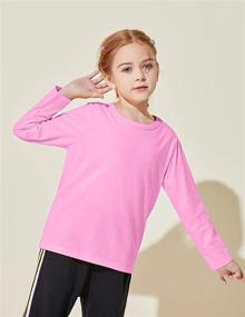 img 2 attached to Greatchy Girls' Clothing - 3 Pack of Long Sleeve Crewneck T-Shirts - Tops, Tees, & Blouses