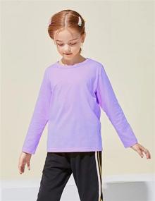 img 3 attached to Greatchy Girls' Clothing - 3 Pack of Long Sleeve Crewneck T-Shirts - Tops, Tees, & Blouses