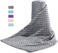 🛌 acdyion removable duvet cover 60x80 for weighted blankets - silvery grey minky dot cover with 8 ties logo