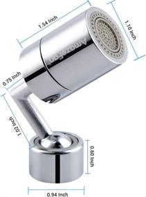 img 1 attached to 💧 AmazeFan 720° Swivel Sink Faucet Aerator for Kitchen - Dual Function, Large Flow 2.5 GPM, Polished Chrome with Faucet Adapter