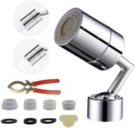 💧 amazefan 720° swivel sink faucet aerator for kitchen - dual function, large flow 2.5 gpm, polished chrome with faucet adapter logo