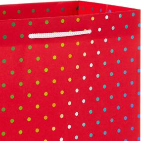 img 1 attached to 🎁 Hallmark Bundle of 6 Medium Holiday Gift Bags (9", Red Polka Dot, Colorful Christmas Trees, Navy Snowflake) for Christmas, Birthdays, and Kids